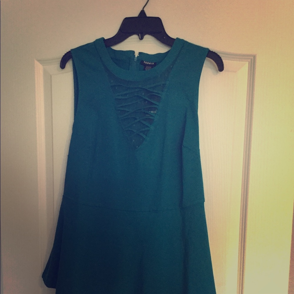 Torrid peplum sheer shirt!